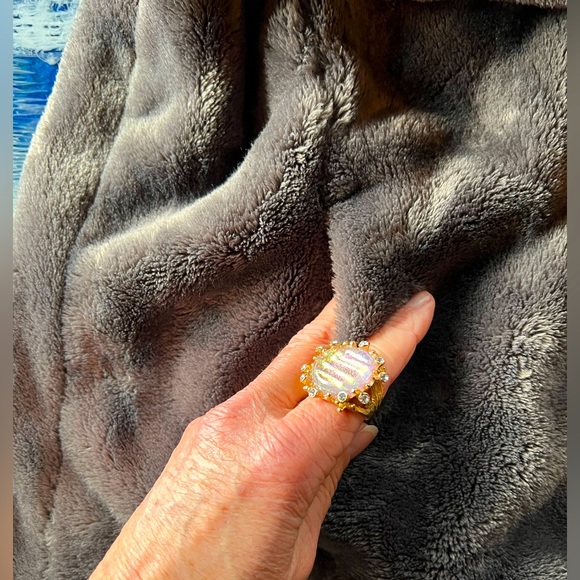 NWOT 32 DEGREES HEAT PLUSH ZIP UP JACKET/COAT. Rich, Gray w pockets Size M - Picture 4 of 9